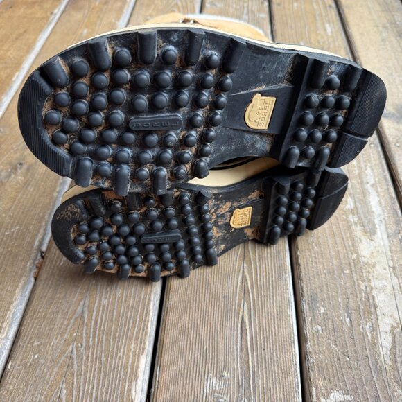 EUC Sorel Caribou Tan and Black Lace Up Waterproof Leather Boots in Women's 9 - Picture 12 of 13